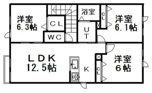 ヴェルデ美園【2階】の間取り