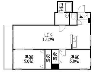 HILLTOP TOWER【5階】の間取り