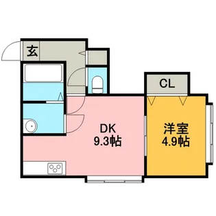 ロックイン菊水【202号室】の間取り