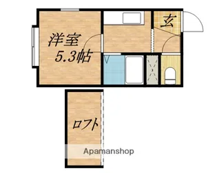 アップルハウス新札幌【105号室】の間取り