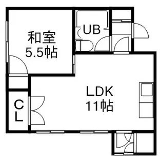ユニバーサルビル東札幌【303号室】の間取り