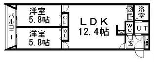 K&Kコーポ【4階】の間取り