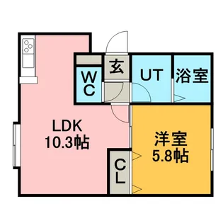 ラ・クラッセ緑ヶ丘II【203号室】の間取り
