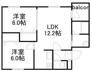 ファミリーコート平和通【2階】の間取り