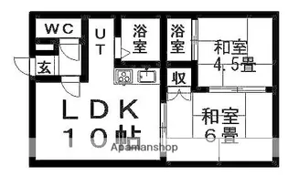 リバーハイツ【2階】の間取り