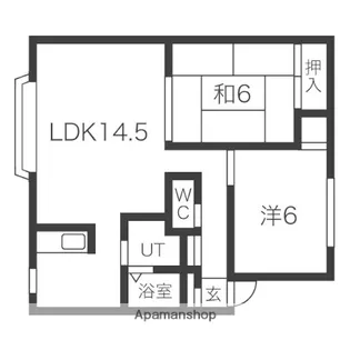 ノースプレステージ(厚別区)【101号室】の間取り