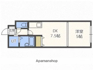 カゼル中央【3階】の間取り