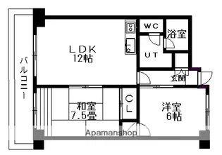 クラスターユーエム【405号室】の間取り