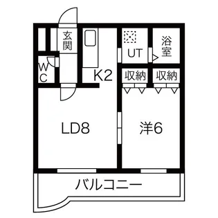 シャトーポルテ上野幌【3階】の間取り