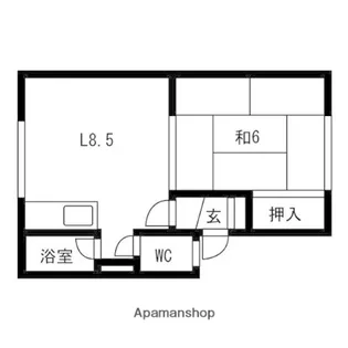 第5コーポ藤【2ーB号室】の間取り