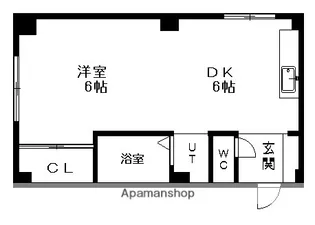 ツインコートB【201号室】の間取り