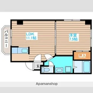 トマトハウス【101号室】の間取り