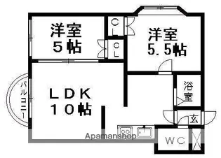 クリスタルハイツRⅡ【4階】の間取り