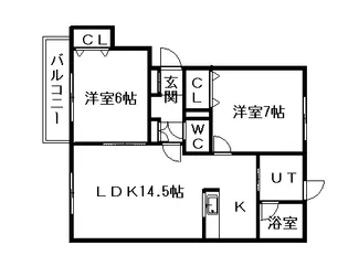 クレール壱番館【101号室】の間取り