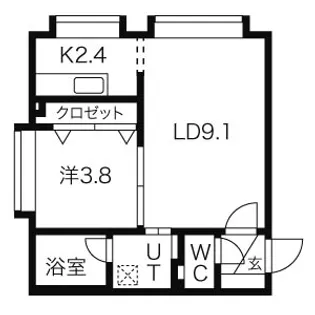 ラングレー【4階】の間取り