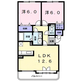 グラースソレイユ【3階】の間取り