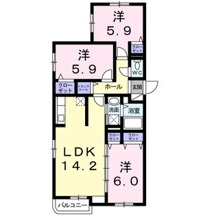 ブリーゼ920【4階】の間取り