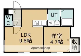 He’s-mode幸【202号室】の間取り