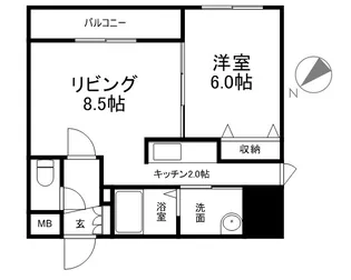 サンフォレスト菊水【4階】の間取り