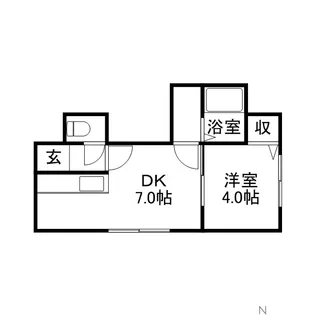 ジュネスコート旭町壱番館【105号室】の間取り