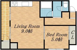 リベルティ大通【402号室】の間取り