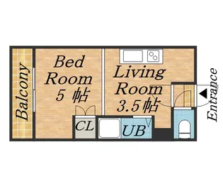 パレス南郷【201.号室】の間取り