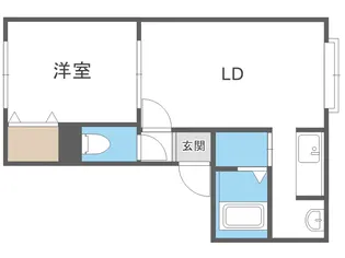 ケーズガーデン平岸【105号室】の間取り