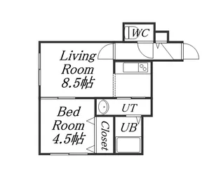 LEE TOWN J【102号室】の間取り