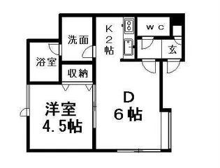 ツインコートプラスティ【1階】の間取り