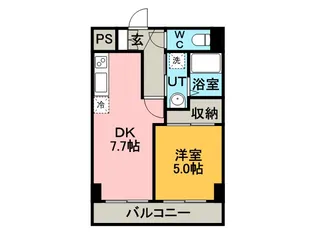 リバーライト菊水【902号室】の間取り