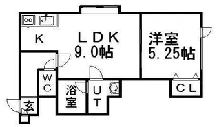 クレシア【1階】の間取り