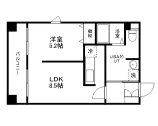 1LDKの間取り画像