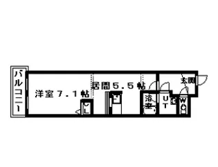 コンパス白石【00201号室】の間取り