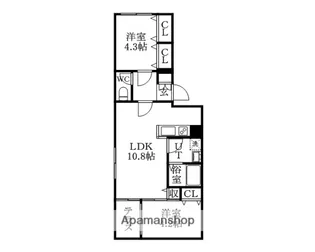 CREA東札幌(クレア東札幌)【1階】の間取り