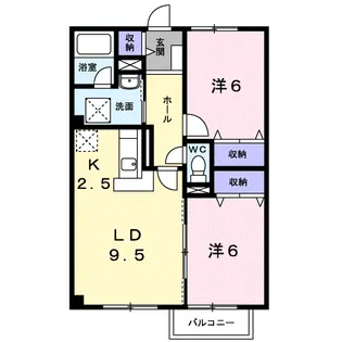 エンデヴァー壱番館【1階】の間取り