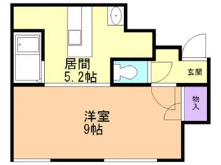 ベルエア本通Ⅱ【2階】の間取り