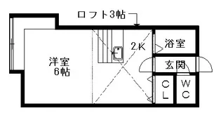 オーシャンビレッジ厚別【203号室】の間取り
