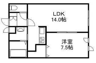 サンコート本通【4階】の間取り