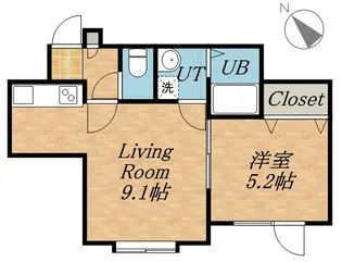 リプラス北郷【103号室】の間取り