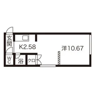 シティノースワン【1階】の間取り