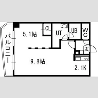 グランカーサ永山公園通 EAST【00205号室】の間取り
