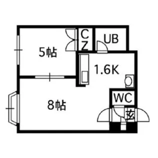 リーガルコート南5条【2階】の間取り