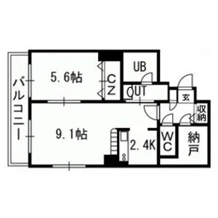セントポーリアスィート【0701号室】の間取り