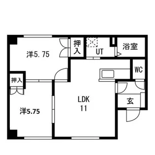 ヴァンヴェール南郷丘【301号室】の間取り