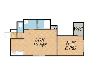 ノーマルヒル菊水 B棟【206号室】の間取り