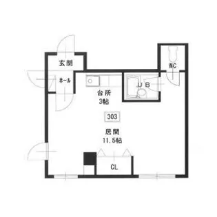ZENビル【303号室】の間取り