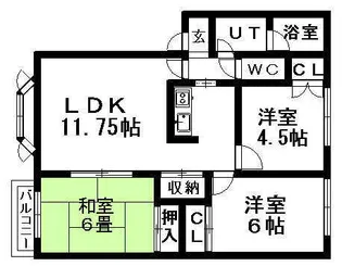 サニータウン ウエスト館【2階】の間取り