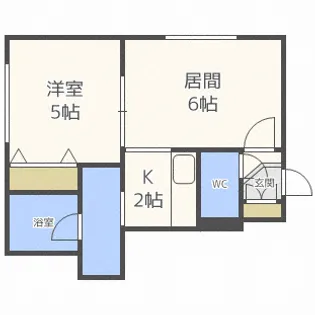 メリディアン【203号室】の間取り