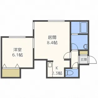 モンターニュ【205号室】の間取り