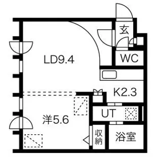 PROUD厚別中央【3階】の間取り
